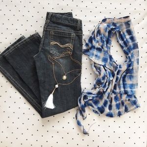 Deep Colored Straight Leg Jeans